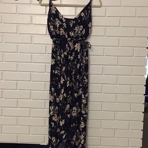 Aqua high-low maxi dress